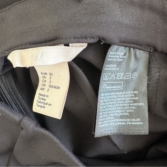 H&M Pencil Skirt Stretchy Black Midi Slip Skirt Size 2 Great Condition - Picture 11 of 11